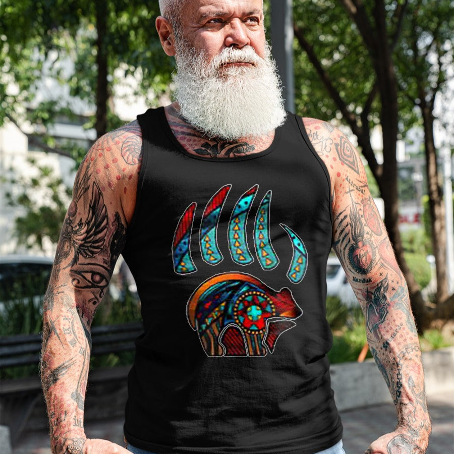 Native American T-Shirts, Vintage Native American Unisex T-Shirt/Hoodie/Sweatshirt HLT00 - Native American Bear Claw