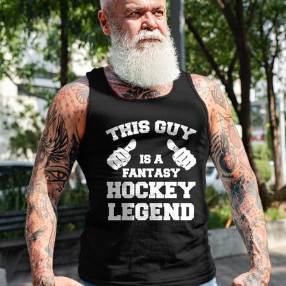 Best Wife Shirt, Wife and Husband Unisex T-Shirt/Hoodie/Sweatshirt HLT00 - This Guy Is A Fantasy Hockey Legend Sports Gaming T-Shirt