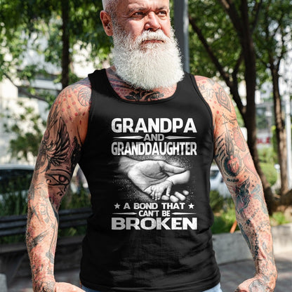 Best Grandpa Shirt, Proud Grandpa Unisex T-Shirt/Hoodie/Sweatshirt HLT00 - Grandpa And Granddaughter A Bond That Can't Be Broken T-Shirt (1)