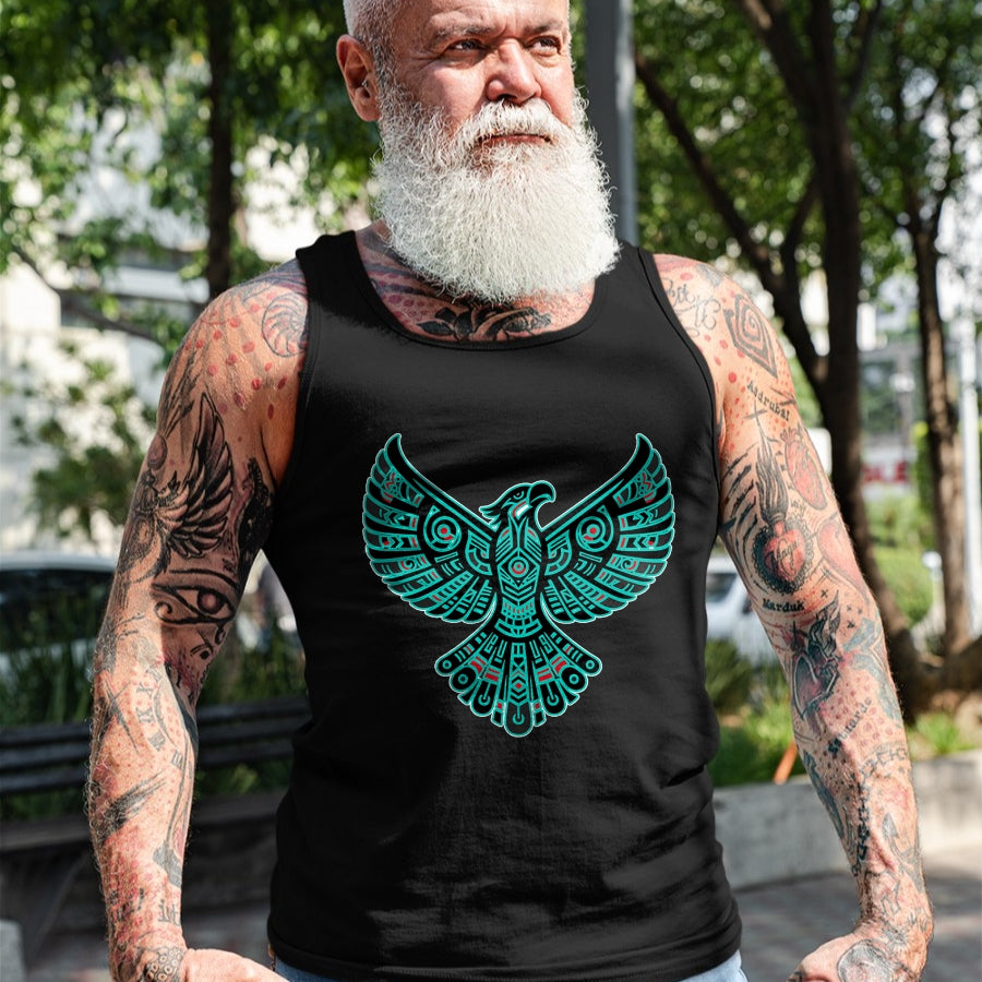Native American T-Shirts, Vintage Native American Unisex T-Shirt/Hoodie/Sweatshirt HLT00 - Thunderbird Native American Tribal Art (1)