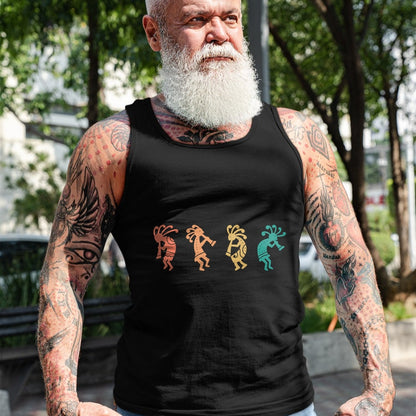 Native American T-Shirts, Vintage Native American Unisex T-Shirt/Hoodie/Sweatshirt HLT00 - Dancing Kokopelli Southwestern USA Native American Symbol