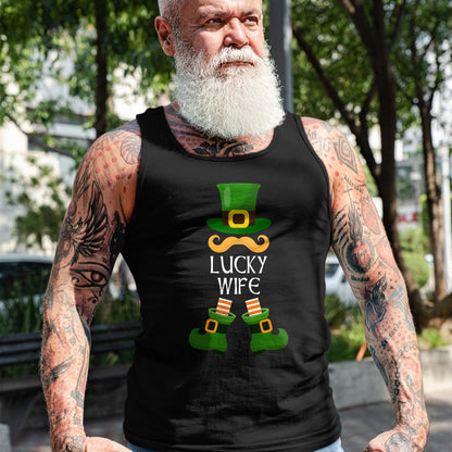 Best Wife Shirt, Wife and Husband Unisex T-Shirt/Hoodie/Sweatshirt HLT00 - Gift for wife T shirt, lucky wife   Lucky Wife Leprechaun Matching Family St Patricks Day T-Shirt