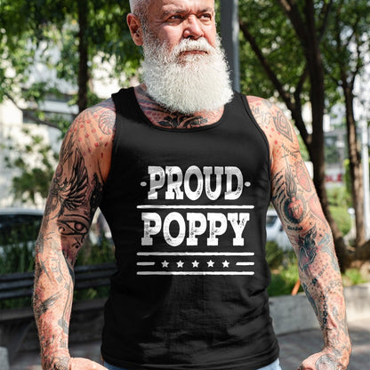 Gift for Dad Shirt, Funny Dad Unisex T-Shirt/Hoodie/Sweatshirt HLT00 – Mens Proud Poppy Grandpa T-shirt Fathers Day Gift Tee
