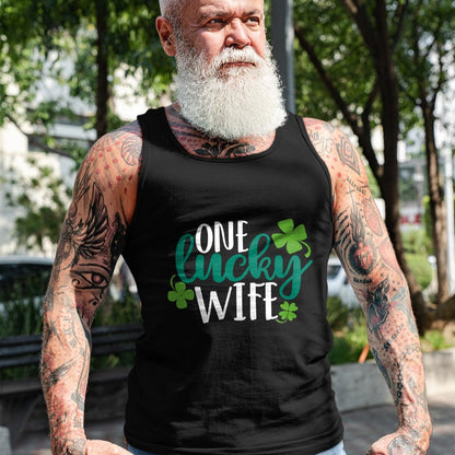Best Wife Shirt, Wife and Husband Unisex T-Shirt/Hoodie/Sweatshirt HLT00 - Gift for wife T shirt, lucky wife   One Lucky Wife Irish St Patricks Day Womens Girls Funny Gift Swe (1)