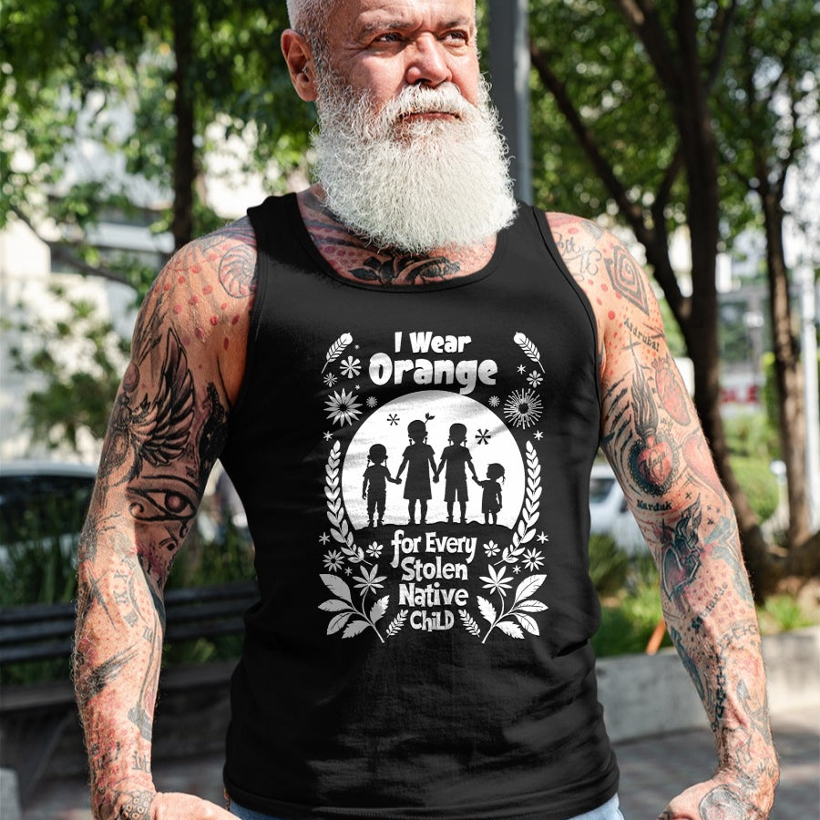 Native American T-Shirts, Vintage Native American Unisex T-Shirt/Hoodie/Sweatshirt HLT00 - I Wear Orange For Every American Native Child Indian Pride (1)