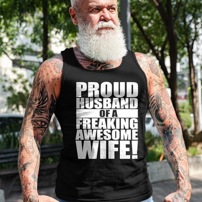 Best Wife Shirt, Wife and Husband Unisex T-Shirt/Hoodie/Sweatshirt HLT00 - Mens Proud Husband Awesome Wife Funny Valentines Day Gift T-Shirt