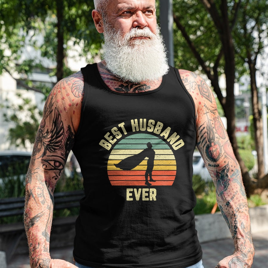 Best Wife Shirt, Wife and Husband Unisex T-Shirt/Hoodie/Sweatshirt HLT00 - Vintage Best Husband Ever Superhero Fun Retro Graphic T-Shirt