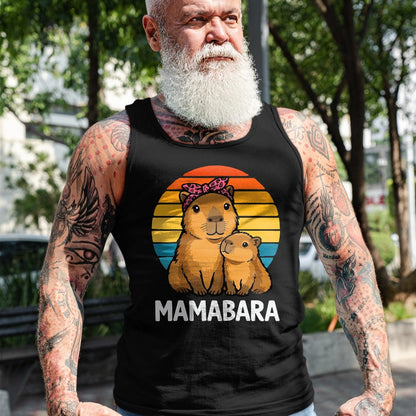 Cute Capybara Shirt, Funny Capybara Unisex T-Shirt/Hoodie/Sweatshirt HLT00 - Mamabara Capybara Mother T-Shirt