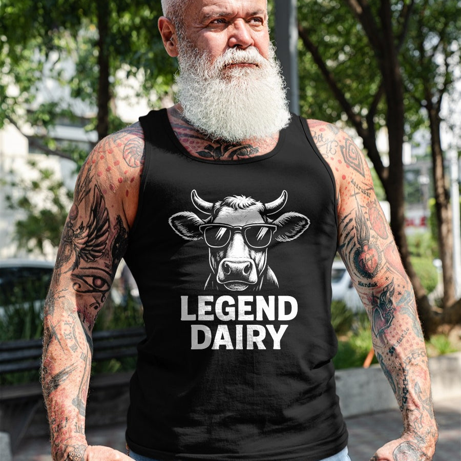 Best Farmer Life Shirt, Funny Farmer UnisexT-Shirt/Hoodie/Sweatshirt HLT00 - Legend Dairy Cool Cow Sunglasses Funny Farming Cow Pun T-Shirt