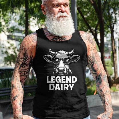 Best Farmer Life Shirt, Funny Farmer UnisexT-Shirt/Hoodie/Sweatshirt HLT00 - Legend Dairy Cool Cow Sunglasses Funny Farming Cow Pun T-Shirt