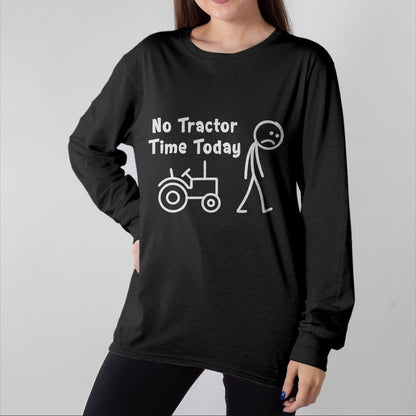 Best Farmer Life Shirt, Funny Farmer UnisexT-Shirt/Hoodie/Sweatshirt HLT00 - No Tractor Time Today Funny Farmer Stickman Minimalist Art T-Shirt