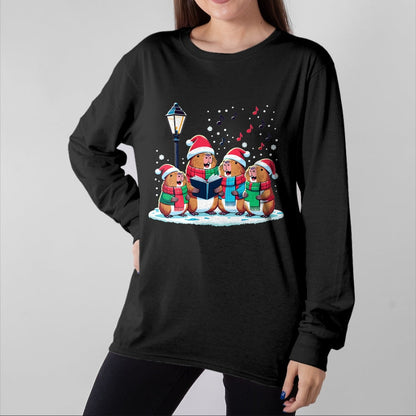 Cute Capybara Shirt, Funny Capybara Unisex T-Shirt/Hoodie/Sweatshirt HLT00 - Festive Winter Capybara Christmas T-Shirt