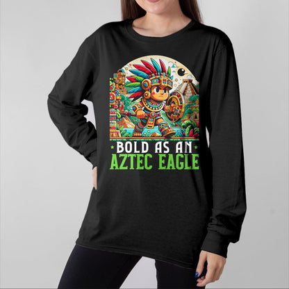 Native American T-Shirts, Vintage Native American Unisex T-Shirt/Hoodie/Sweatshirt HLT00 - Aztec Warrior Mexico Native Mexican Aztec Civilization