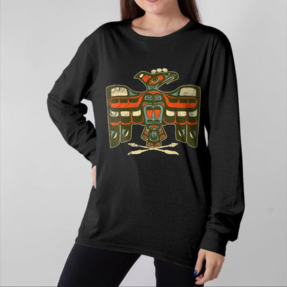 Native American T-Shirts, Vintage Native American Unisex T-Shirt/Hoodie/Sweatshirt HLT00 - vintage Native American Indian Totem Bird Art