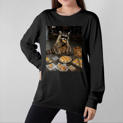 Best Thanksgiving Family Shirt , Funny Thanksgiving UnisexT-Shirt/Hoodie/Sweatshirt HLT00 - Raccoon Eating Deviled Eggs Funny Thanksgiving Humor T-Shirt