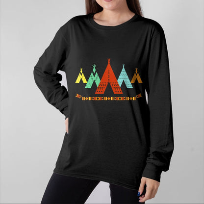 Native American T-Shirts, Vintage Native American Unisex T-Shirt/Hoodie/Sweatshirt HLT00 - Vintage Native American Teepee T-Shirt, Indian