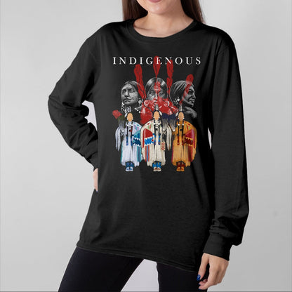 Native American T-Shirts, Vintage Native American Unisex T-Shirt/Hoodie/Sweatshirt HLT00 - Native American Indigenous Red Hand Indian Blood Themed