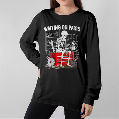 Best Mechanic Life Shirt, Funny Mechanic UnisexT-Shirt/Hoodie/Sweatshirt HLT00 - Funny Waiting On Parts Mechanic Skeleton Auto Repair Life T-Shirt, Men, Black, 3X-Large