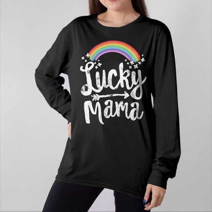 Gift for Mom Shirt, Funny Mom Unisex T-Shirt/Hoodie/Sweatshirt HLT00 - Lucky Mama Family St Patricks Day T-Shirt Mom Mothers Day T-Shirt
