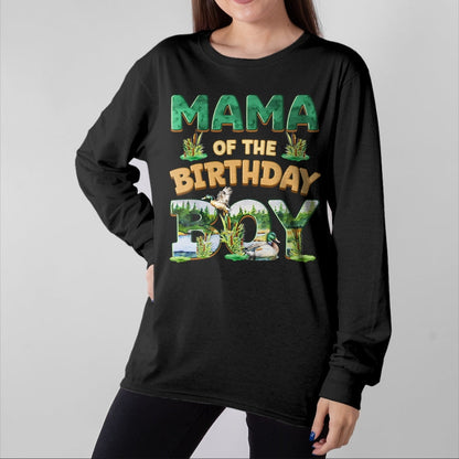 Gift for Mom Shirt, Funny Mom Unisex T-Shirt/Hoodie/Sweatshirt HLT00 - Mom Dad Mama Birthday Boy One Lucky Duck 1st First Family T-Shirt
