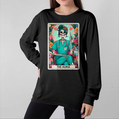 Funny Nurse Shirt, Nurse Unisex T-Shirt/Hoodie/Sweatshirt HLT00 - The Nurse Tarot Card T-Shirt