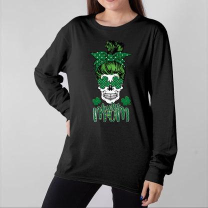 Gift for Mom Shirt, Funny Mom Unisex T-Shirt/Hoodie/Sweatshirt HLT00 - Lucky Mom Shamrock St. Patricks Day Rainbow Saint Paddys T-Shirt