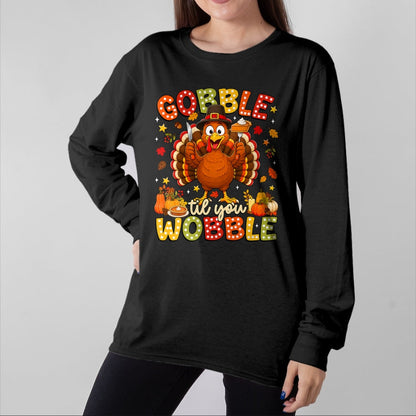 Best Thanksgiving Family Shirt , Funny Thanksgiving UnisexT-Shirt/Hoodie/Sweatshirt HLT00 - Gobble Til You Wobble Thanksgiving Turkey Men Women Kids T-Shirt