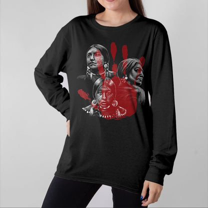 Native American T-Shirts, Vintage Native American Unisex T-Shirt/Hoodie/Sweatshirt HLT00 - Native American Indigenous Red Hand Indian Blood Themed (4)