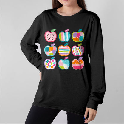Best Teacher Shirt, Funny Teacher UnisexT-Shirt/Hoodie/Sweatshirt HLT00 - Preppy Art Apples Back to School Teacher Student Cute Apple T-Shirt