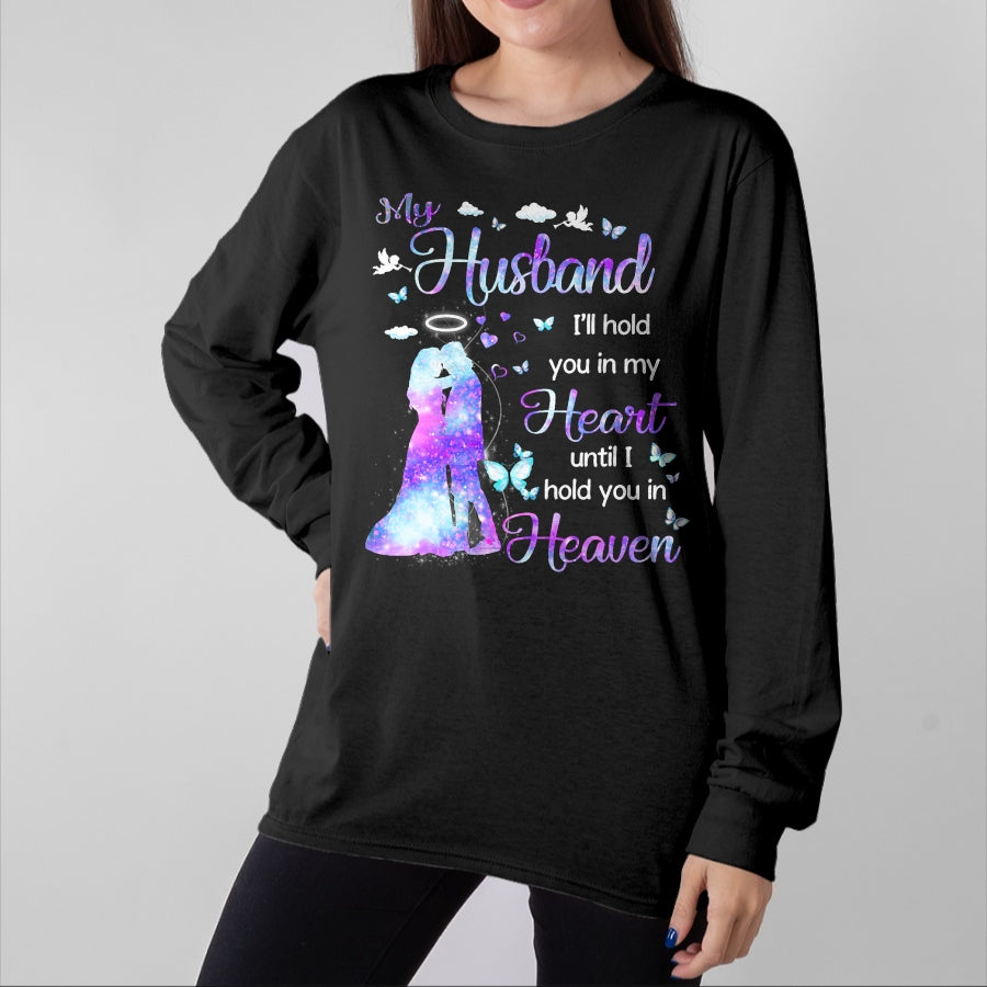 Best Wife Shirt, Wife and Husband Unisex T-Shirt/Hoodie/Sweatshirt HLT00 - My Husband in Heaven T-Shirt