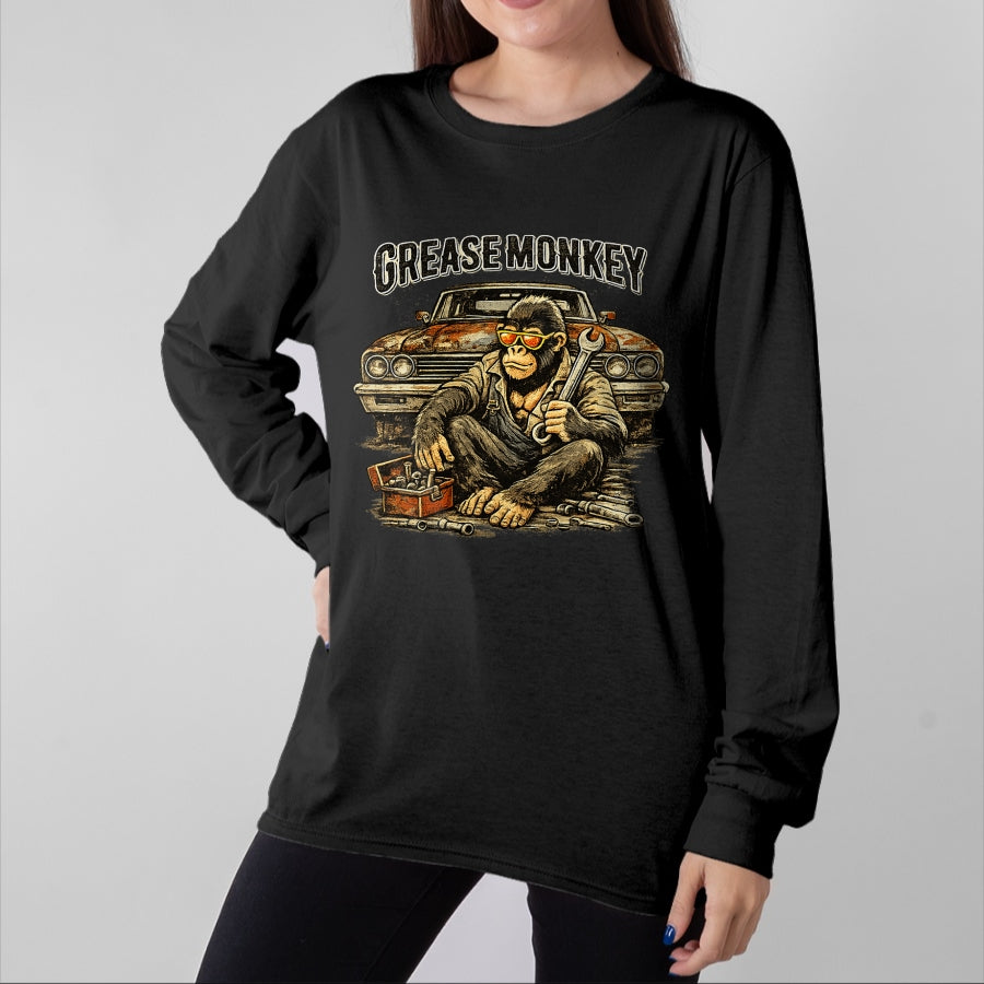 Best Mechanic Life Shirt, Funny Mechanic UnisexT-Shirt/Hoodie/Sweatshirt HLT00 - Greasemonkey Gorilla Retro Mechanic Garage Monkey T-Shirt