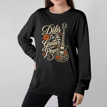 Guitar Lover Shirt, Funny Guitar UnisexT-Shirt/Hoodie/Sweatshirt HLT00 - Guitar Dibs On The Guitar Player Vintage Guitarist Gift T-Shirt