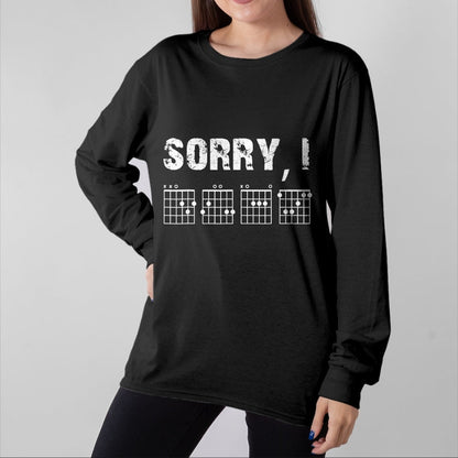 Guitar Lover Shirt, Funny Guitar UnisexT-Shirt/Hoodie/Sweatshirt HLT00 - Sorry I-DGAF Funny Hidden Message Guitar Chords for Lover T-Shirt