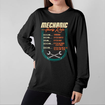 Best Mechanic Life Shirt, Funny Mechanic UnisexT-Shirt/Hoodie/Sweatshirt HLT00 - Mechanic Hourly Rate Car Auto Repairman Labor Rates T-Shirt (2)