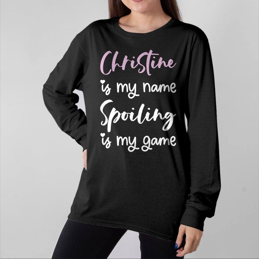 Best Wife Shirt, Wife and Husband Unisex T-Shirt/Hoodie/Sweatshirt HLT00 - Christine Name Personalized Women Spoiled Girl Cute Pink T-Shirt
