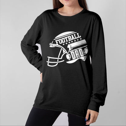 Gift for Dad Shirt, Funny Dad Unisex T-Shirt/Hoodie/Sweatshirt HLT00 – Football Dad Helmet For Men Proud Fathers Day College Season T-Shirt