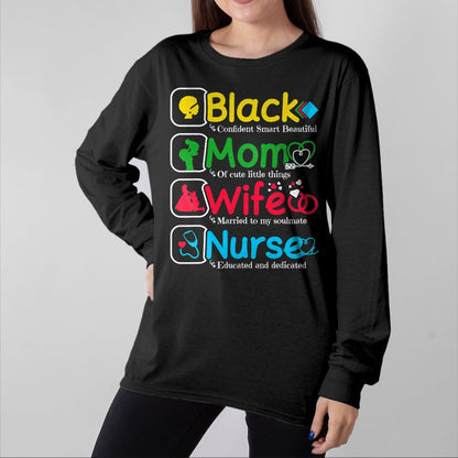 Funny Nurse Shirt, Nurse Unisex T-Shirt/Hoodie/Sweatshirt HLT00 - Black Nurse Mommy Wife - African American Mothers Women Mom T-Shirt