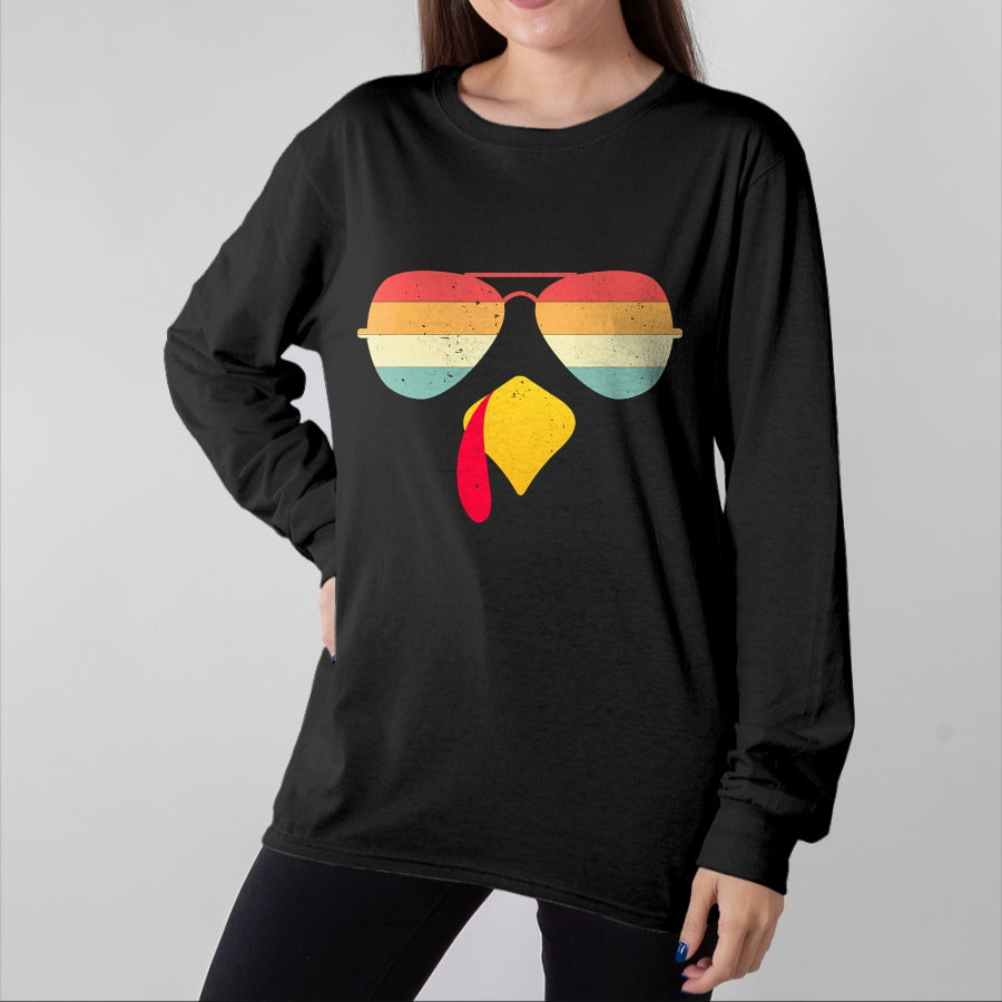 Best Thanksgiving Family Shirt , Funny Thanksgiving UnisexT-Shirt/Hoodie/Sweatshirt HLT00 - Cool Turkey Face with Sunglasses Funny Thanksgiving for Boys T-Shirt
