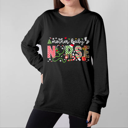 Funny Nurse Shirt, Nurse Unisex T-Shirt/Hoodie/Sweatshirt HLT00 - Mother Baby Nurse Christmas Postpartum Nursing NP RN Squad T-Shirt