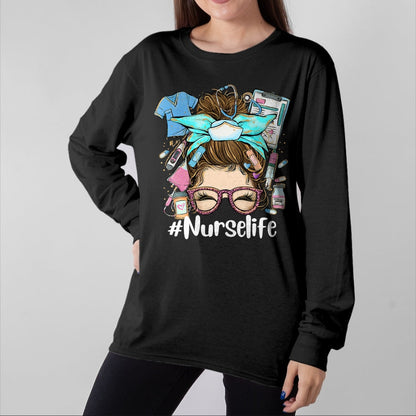 Funny Nurse Shirt, Nurse Unisex T-Shirt/Hoodie/Sweatshirt HLT00 - Funny NurseLife Nurse T-Shirt (1)