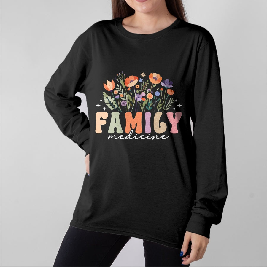 Best Doctor Shirt, Funny Doctor UnisexT-Shirt/Hoodie/Sweatshirt HLT00 - Family Medicine Flowers Family Medicine Doctor T-Shirt