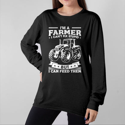 Best Farmer Life Shirt, Funny Farmer UnisexT-Shirt/Hoodie/Sweatshirt HLT00 - Funny Farming Tractor I'm A Farmer I Feed People T-Shirt
