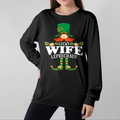 Best Wife Shirt, Wife and Husband Unisex T-Shirt/Hoodie/Sweatshirt HLT00 - Gift for wife T shirt, lucky wife   Lucky Wife Leprechaun Funny St. Patricks Day T-Shirt