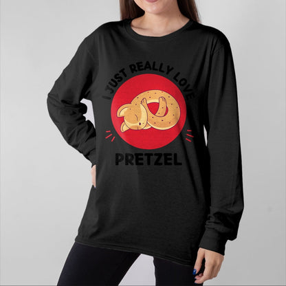 Cat Love Shirt, Funny Cat Lover Gift UnisexT-Shirt/Hoodie/Sweatshirt HLT00 - Kawaii Cat I Just Really Love Cute Cat Pretzel Lover T-Shirt
