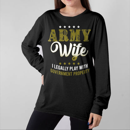 Best Wife Shirt, Wife and Husband Unisex T-Shirt/Hoodie/Sweatshirt HLT00 - Gift for wife T shirt, lucky wife   Army Veteran Wife Shirt Proud Army Wife Gift Tank Top