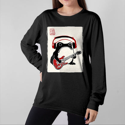 Guitar Lover Shirt, Funny Guitar UnisexT-Shirt/Hoodie/Sweatshirt HLT00 - Funny Grumpy Frog Guitar Rock Music Kawaii Japanese T-Shirt