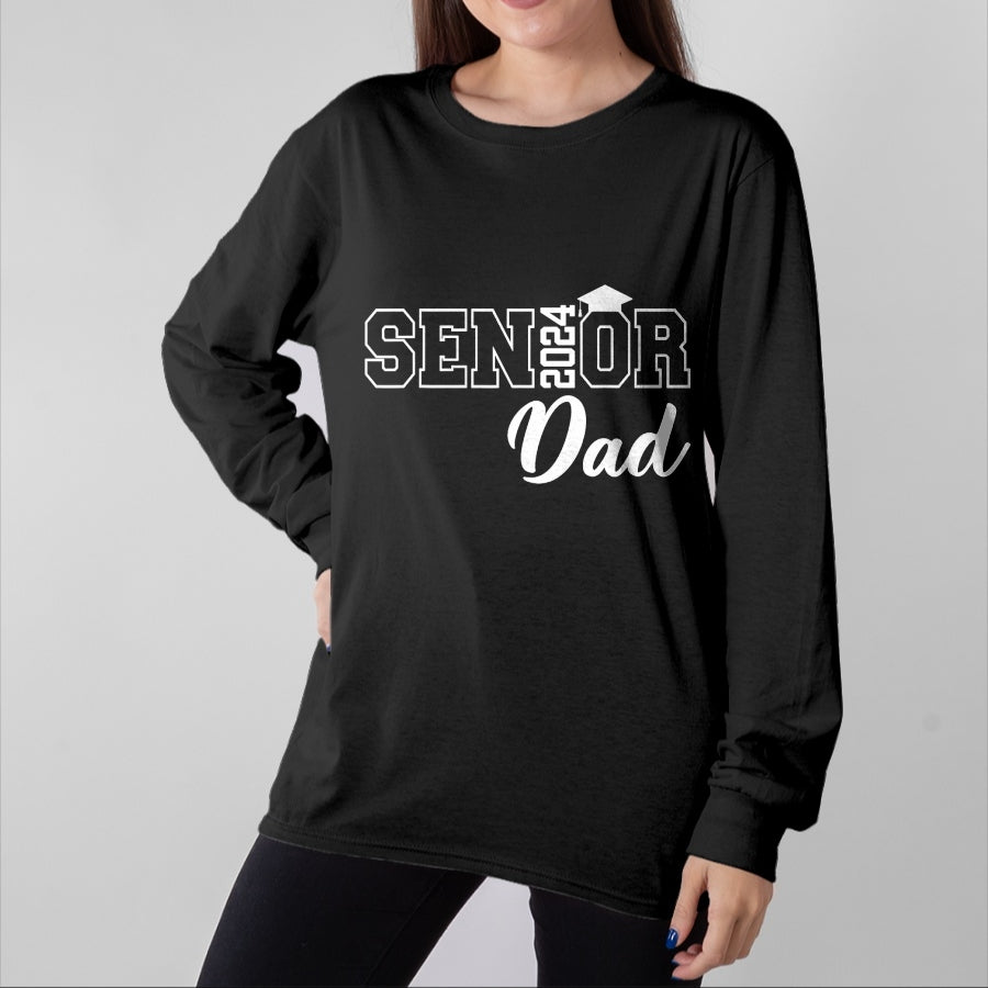 Gift for Dad Shirt, Funny Dad Unisex T-Shirt/Hoodie/Sweatshirt HLT00 – Proud Senior Dad 2024 Senior 2024 Dad Class Of 2024 Father T-Shirt