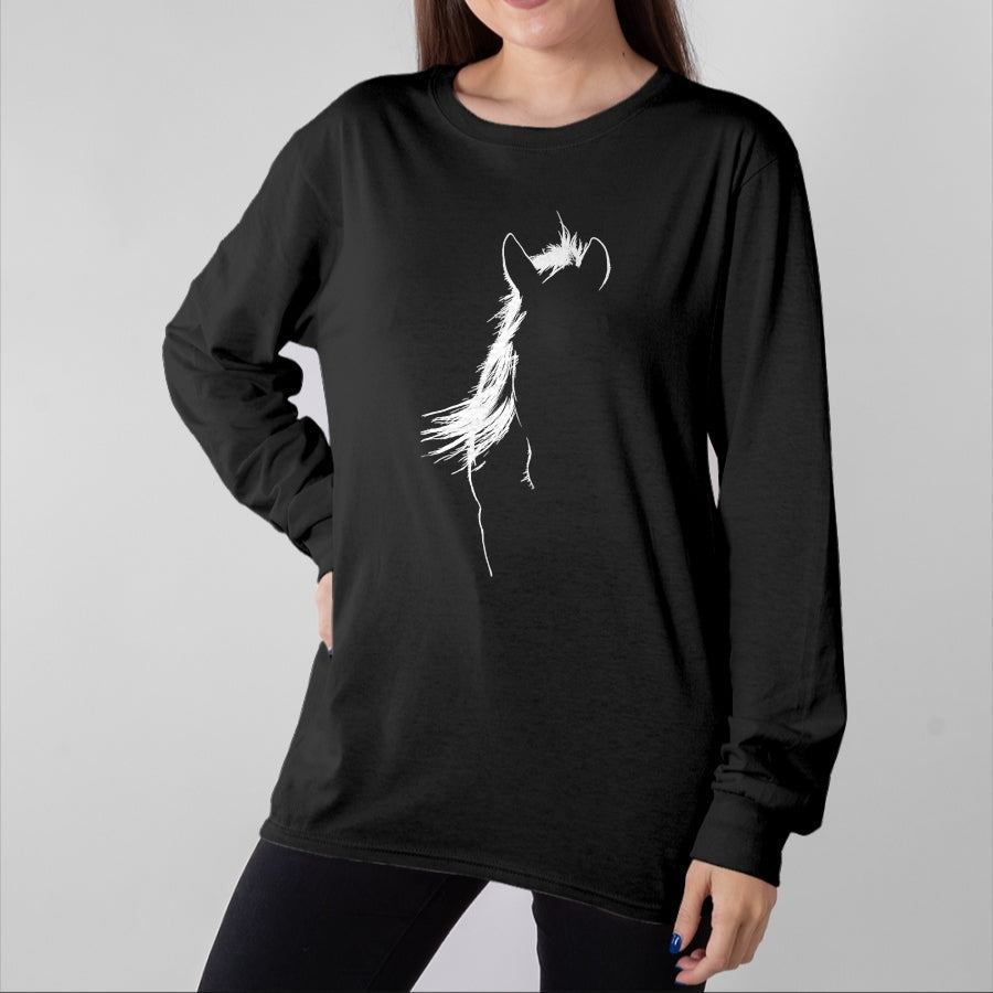 Best Horse Lover Shirt , Funny Horse UnisexT-Shirt/Hoodie/Sweatshirt HLT00 - Horse Head Silhouette Equestrian Horse Lover T-Shirt