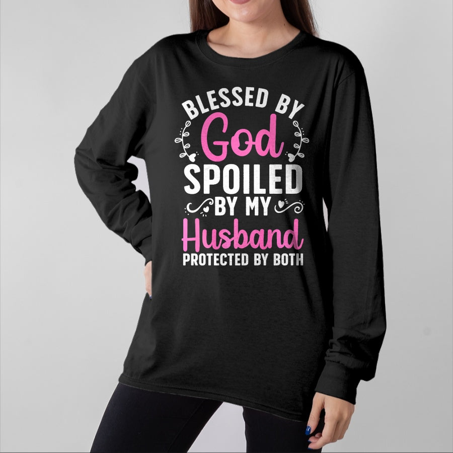 Best Wife Shirt, Wife and Husband Unisex T-Shirt/Hoodie/Sweatshirt HLT00 - Gift for wife T shirt, spoiled wife   Funny Spoiled Wife Art For Women Girls Husband Spoiled Wife Pr (2)