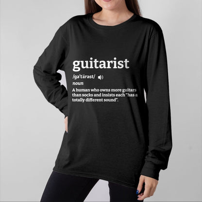 Guitar Lover Shirt, Funny Guitar UnisexT-Shirt/Hoodie/Sweatshirt HLT00 - Guitarist Definition A Human Who Owns More Guitars T-Shirt